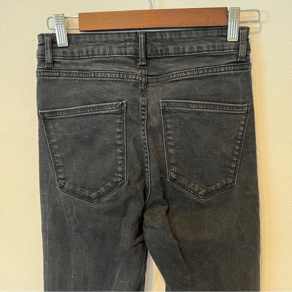 Zara Black Denim Flare High Waisted Full Length Jeans - Picture 5 of 7